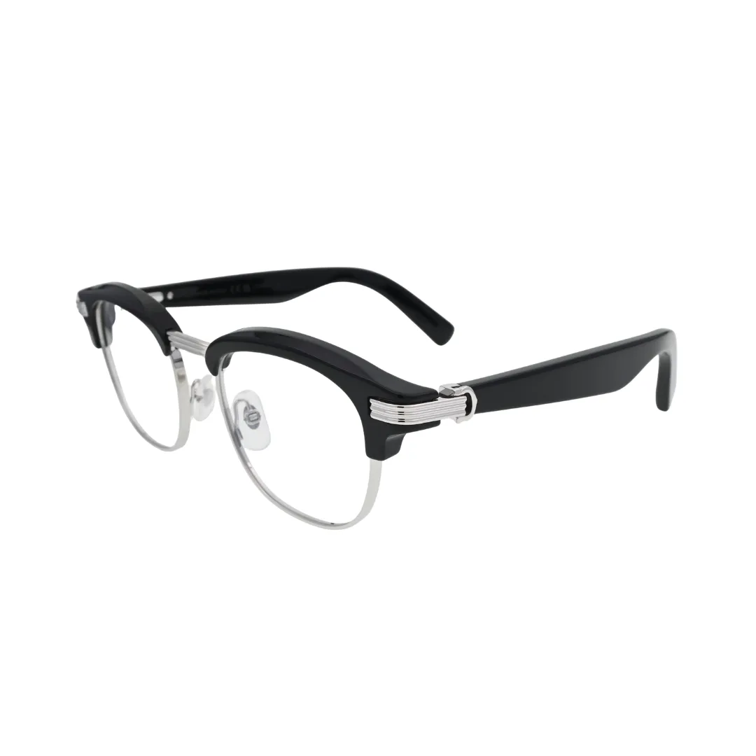 Cartier Premiere de Cartier CT0496O 001 Black Browline Eyeglasses back view