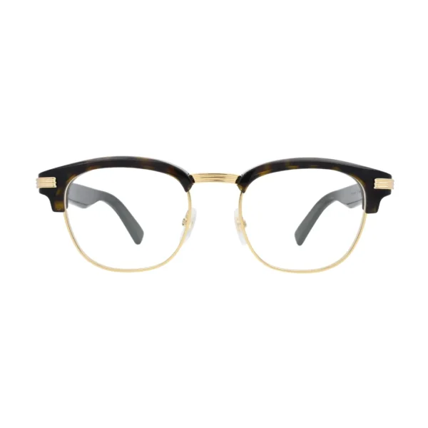 Cartier Premiere de Cartier CT0496O 002 Havana Browline Eyeglasses front view
