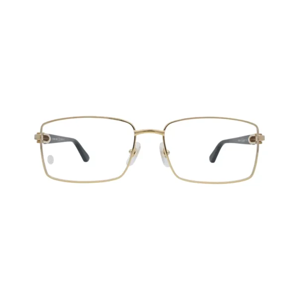 Cartier Signature C de Cartier CT0520O 001 Gold Rectangular Eyeglasses front view