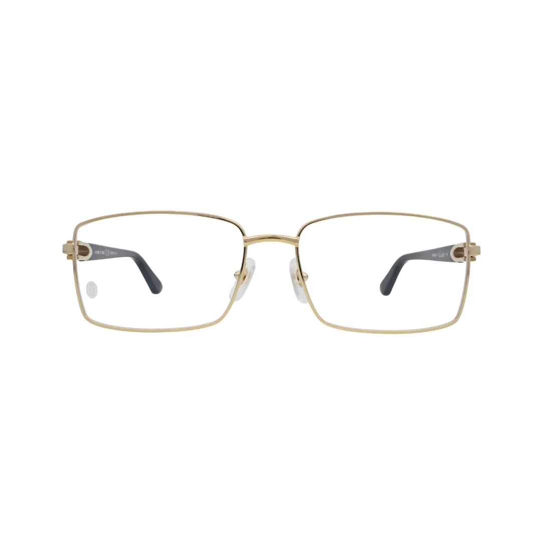 Cartier Signature C de Cartier CT0520O 001 Gold Rectangular Eyeglasses front view