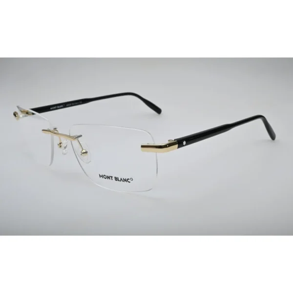 Gold Rimless Metal Eyeglasses MB-0088O back view