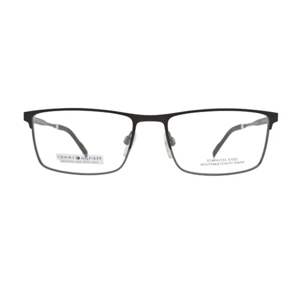 Tommy Hilfiger TH1843 Brown Rectangular Eyeglasses front view