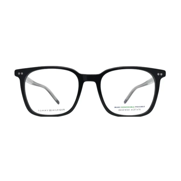 Tommy Hilfiger TH1942 Black Rectangular Eyeglasses front view