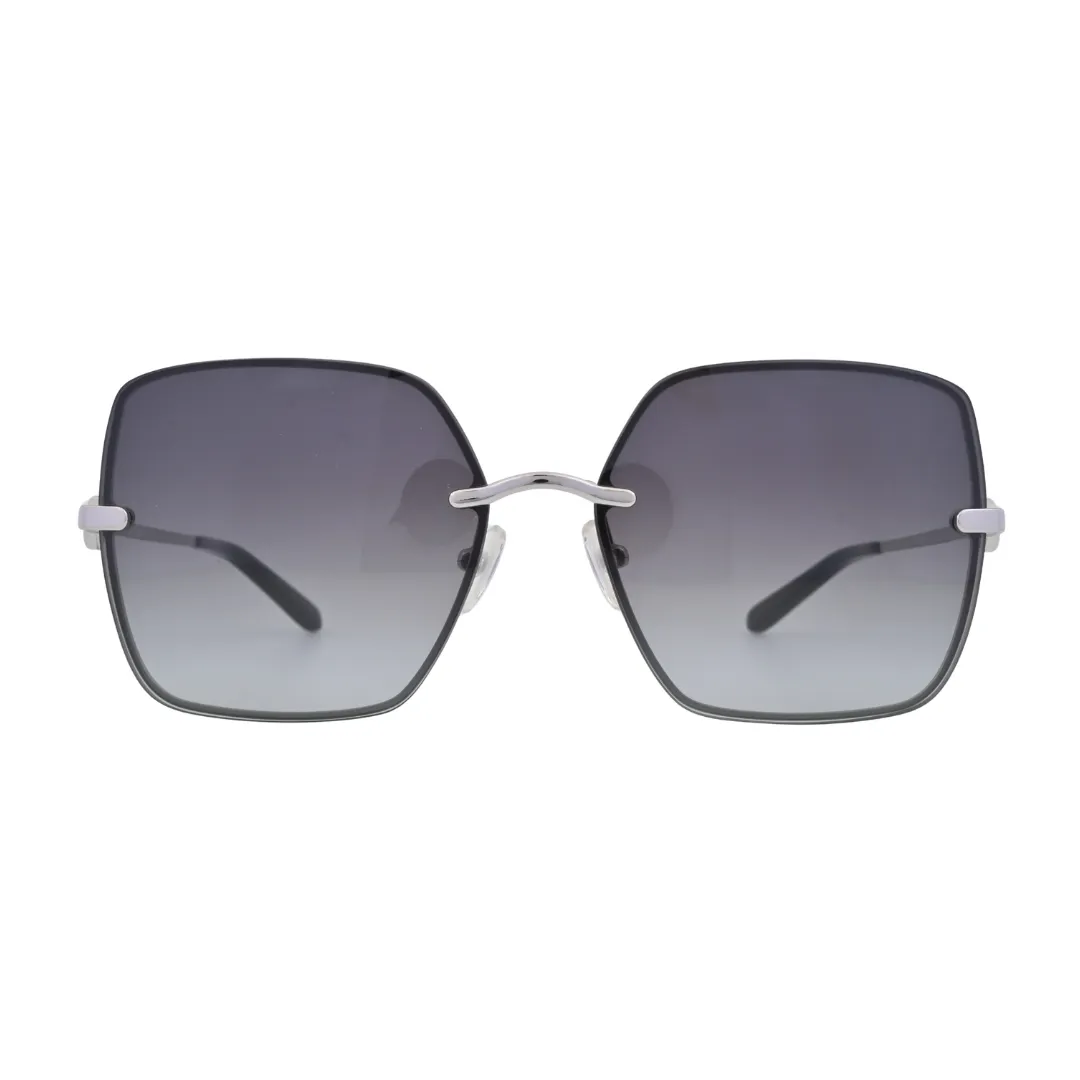 Tory Burch Miller TY6080 Silver Square Sunglasses front view