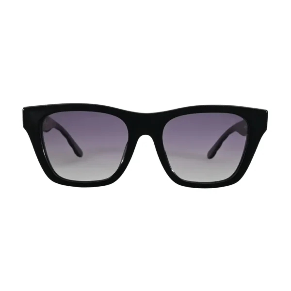 Tory Burch TY7181U Black Square Sunglasses Grey Gradient front view