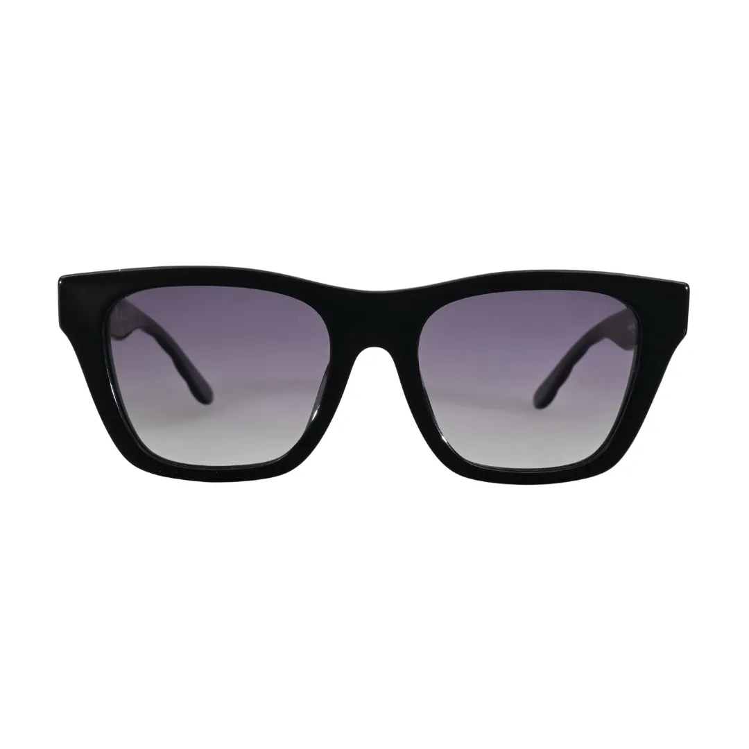 Tory Burch TY7181U Black Square Sunglasses Grey Gradient front view