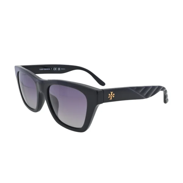 Tory Burch TY7181U Black Square Sunglasses Grey Gradient side profile