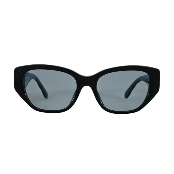 Tory Burch Kira TY7196U Black Rectangular Polarized Sunglasses front view