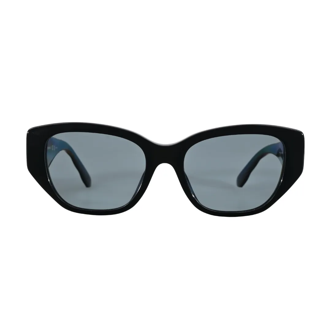 Tory Burch Kira TY7196U Black Rectangular Polarized Sunglasses front view