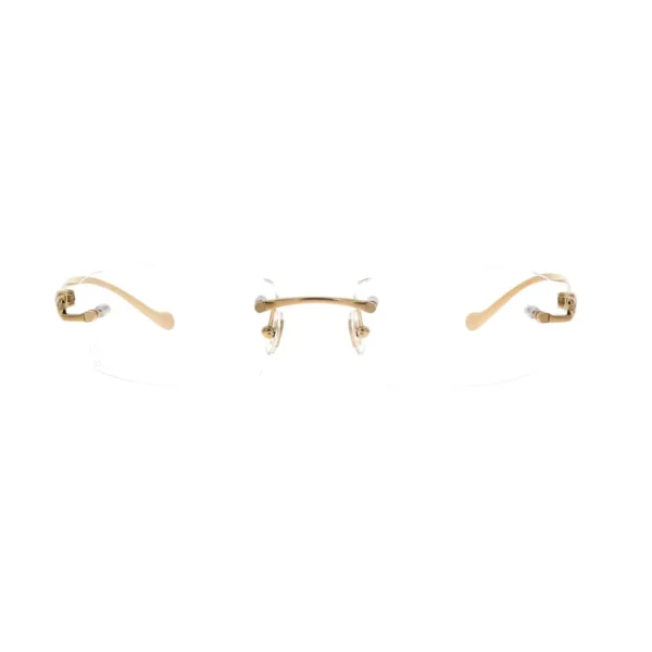 Cartier Panthere de Cartier CT0061O 002 Gold Rimless Eyeglasses front view