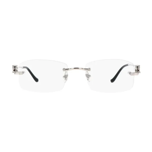 Cartier Panthere de Cartier CT0281O 002 Silver Rimless Eyeglasses front view