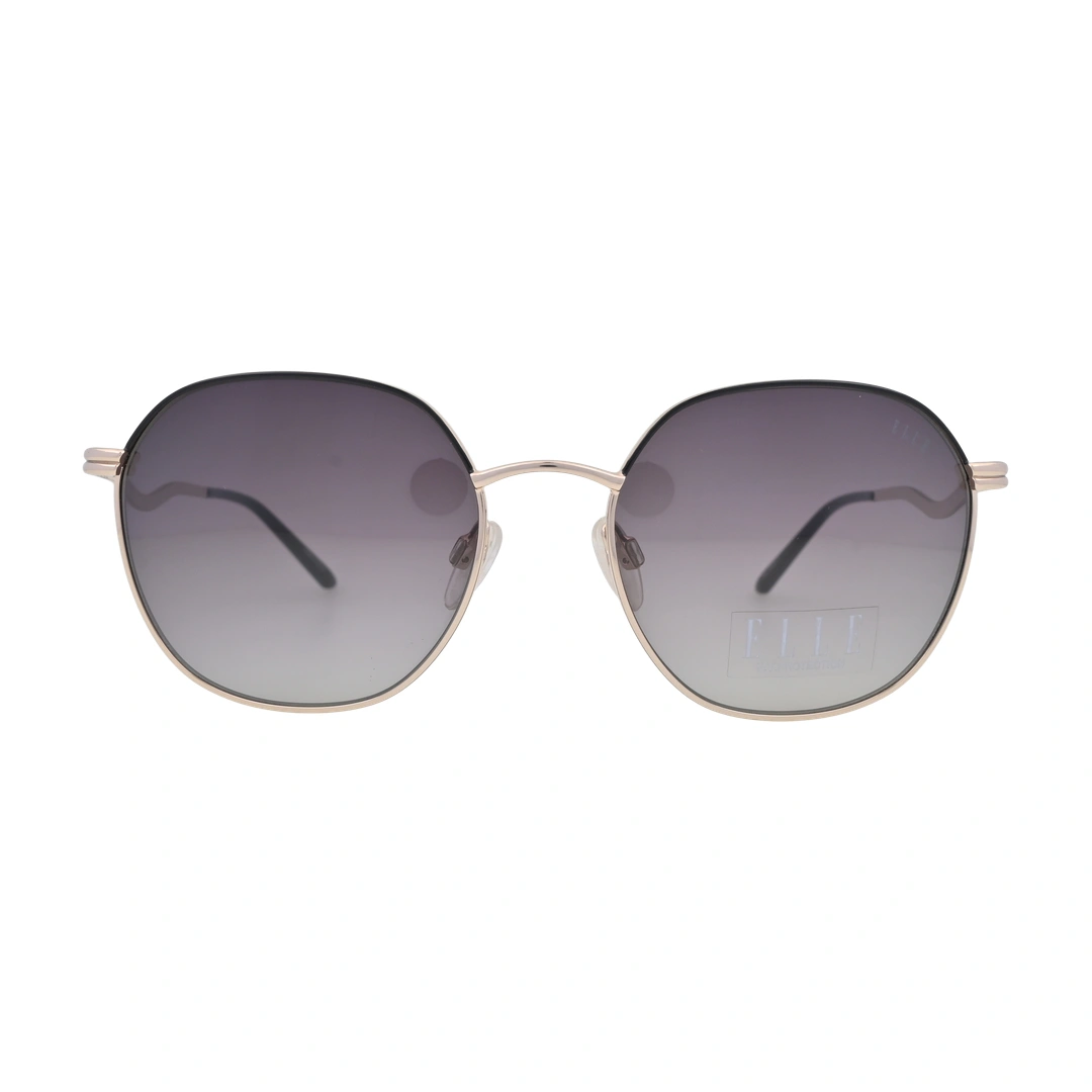 ELLE EL14941 Gold Round Sunglasses front view
