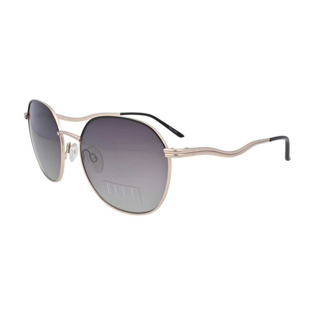 ELLE EL14941 Gold Round Sunglasses side profile