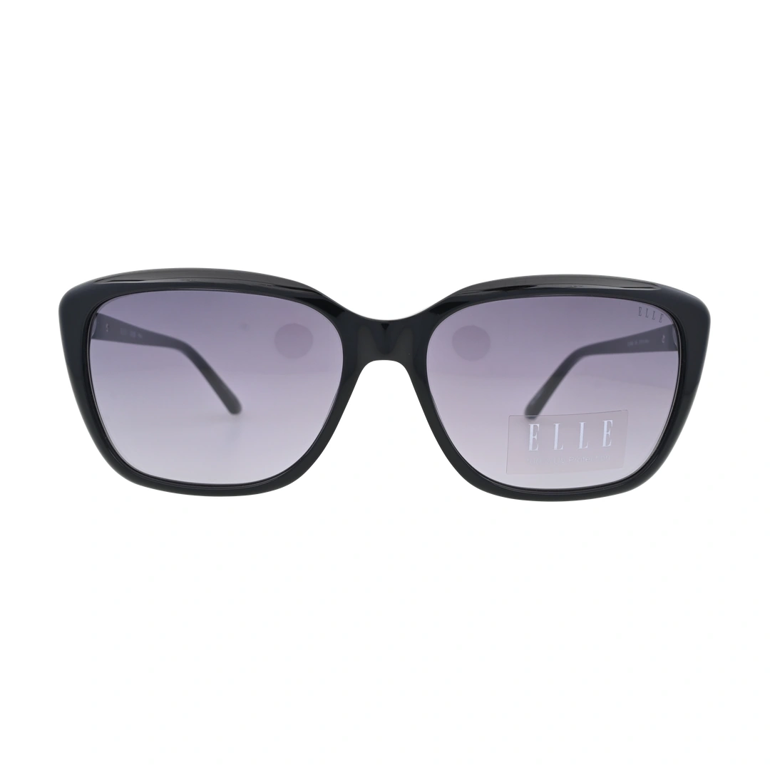 ELLE EL14945 Black Rectangular Sunglasses front view