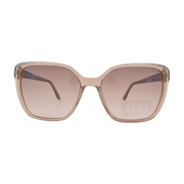 ELLE EL14953 Beige Square Sunglasses front view