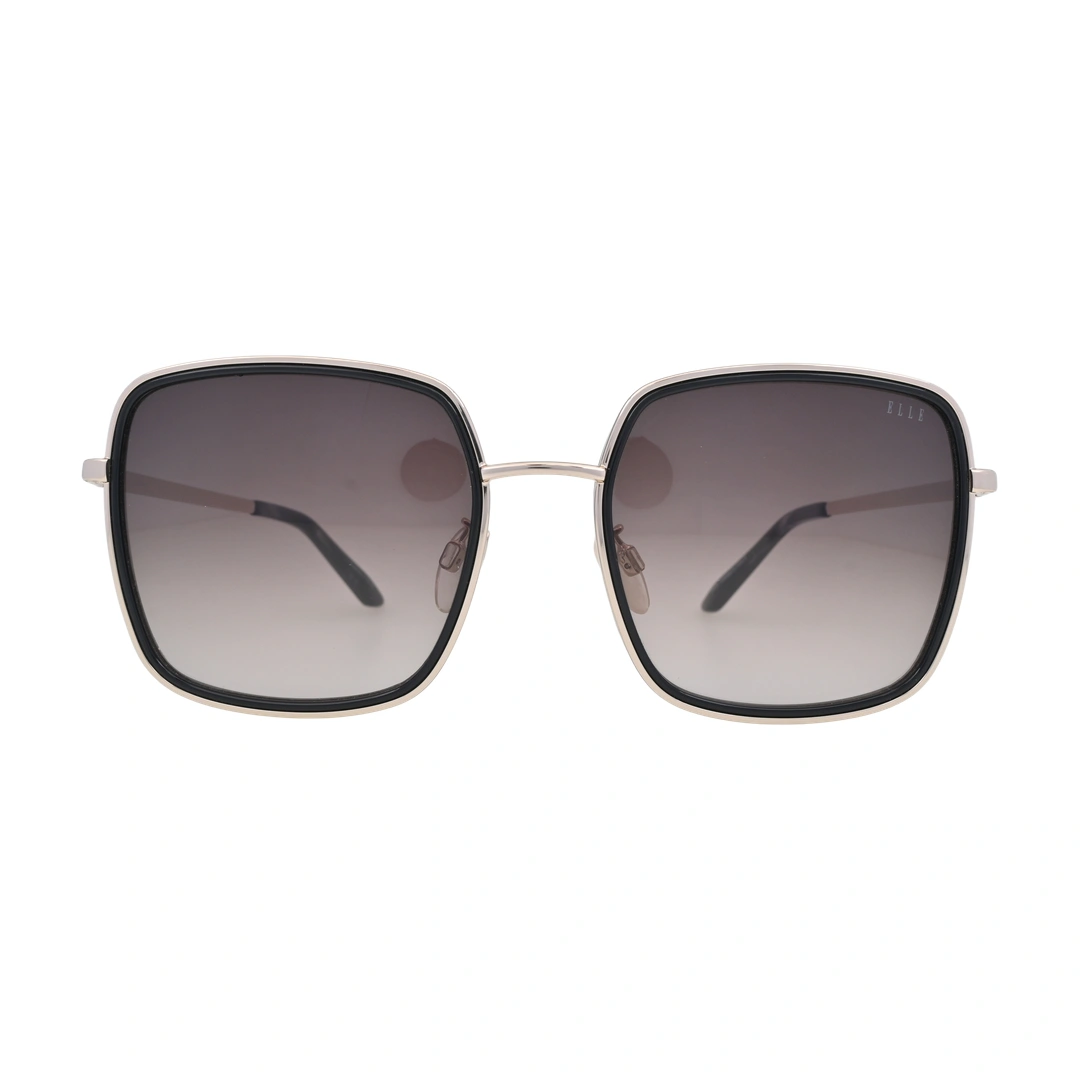 ELLE EL14958 Black Square Sunglasses front view