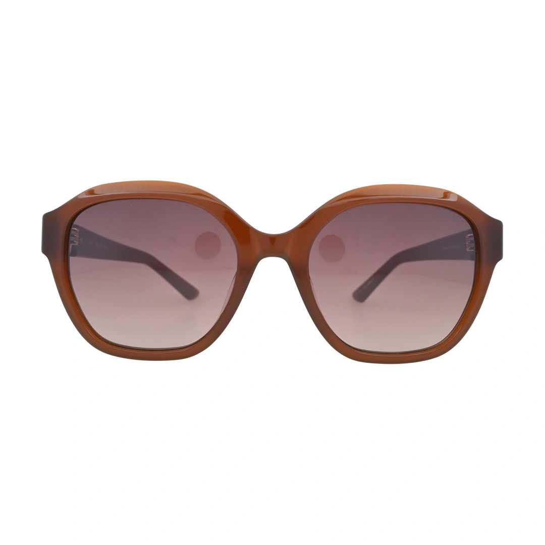 ELLE EL14965 Brown Square Sunglasses front view