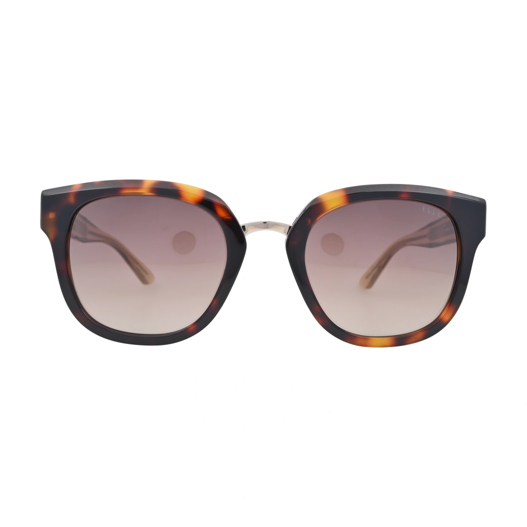 ELLE EL14968 Havana Round Sunglasses front view