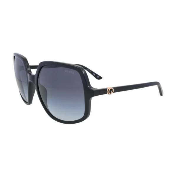 Guess GU00257 Black Hexagon Sunglasses side profile