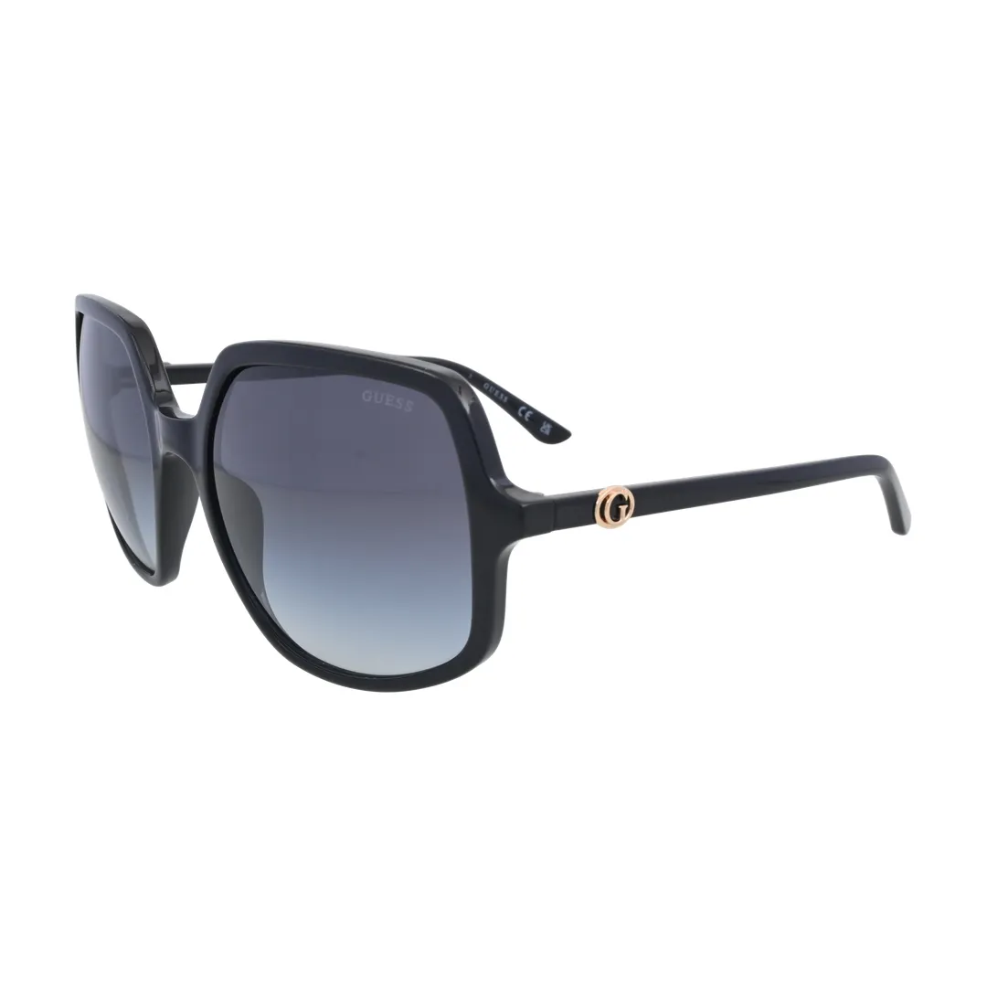 Guess GU00257 Black Hexagon Sunglasses side profile