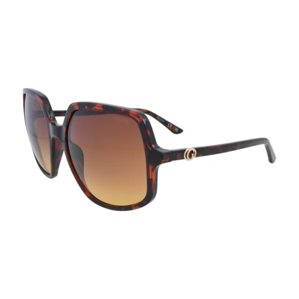 Guess GU00257 Havana Hexagon Sunglasses side profile