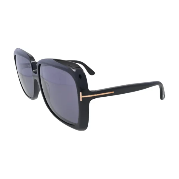 Tom Ford Lorelai TF1156 Black Square Sunglasses side profile