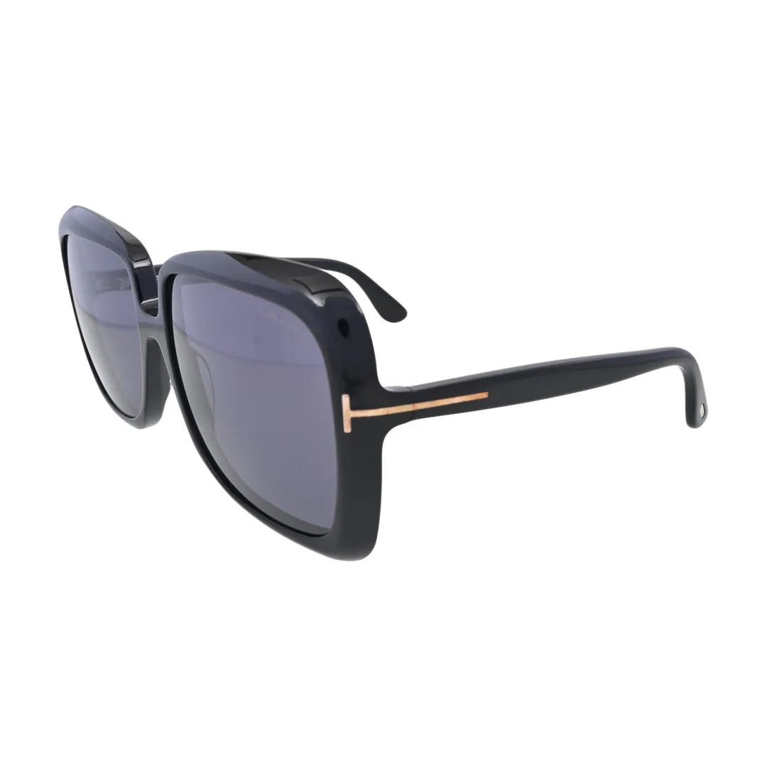 Tom Ford Lorelai TF1156 Black Square Sunglasses side profile