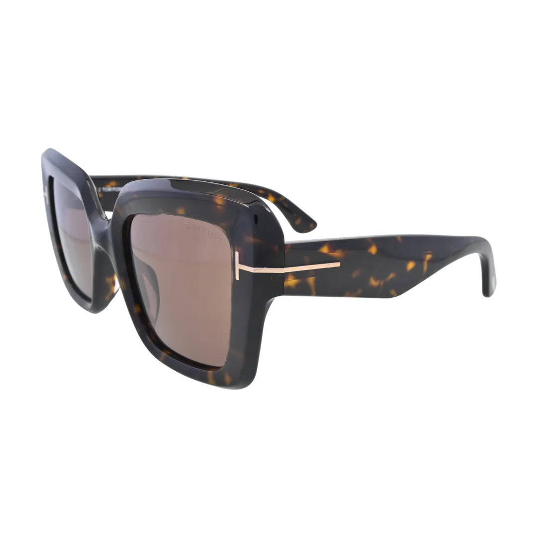 Tom Ford Esme TF1157-F Havana Square Sunglasses side profile