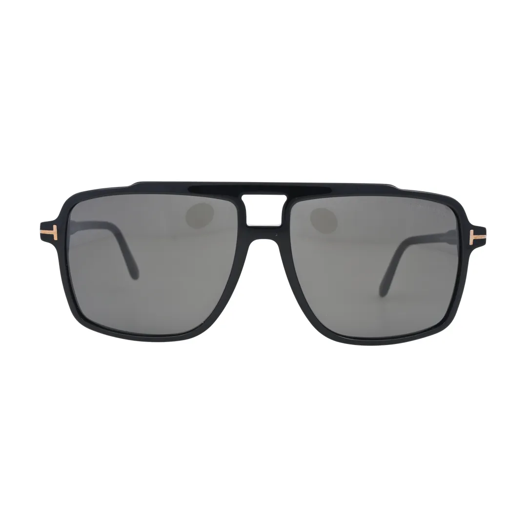 Tom Ford Kemp TF1177 Black Aviator Sunglasses front view