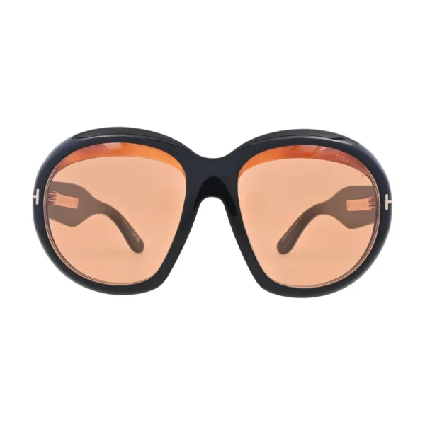 Tom Ford TF1193 Black Round Sunglasses front view