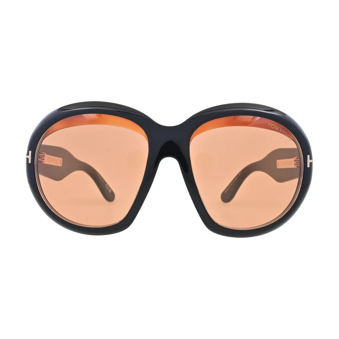 Tom Ford TF1193 Black Round Sunglasses front view