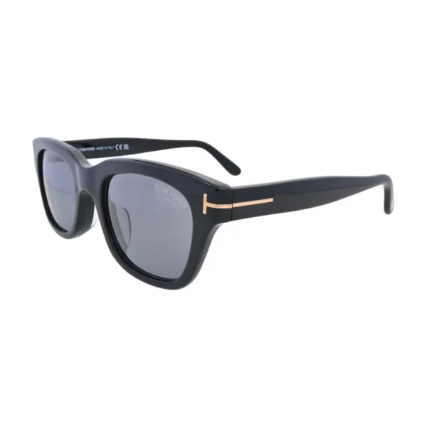 Tom Ford Snowdon TF237 Black Rectangular Sunglasses side profile