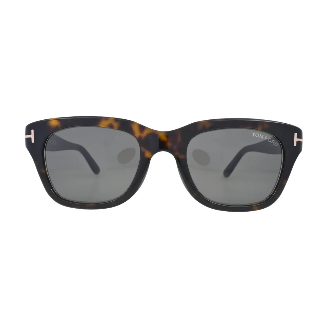 Tom Ford Snowdon TF237 Havana Rectangular Sunglasses front view