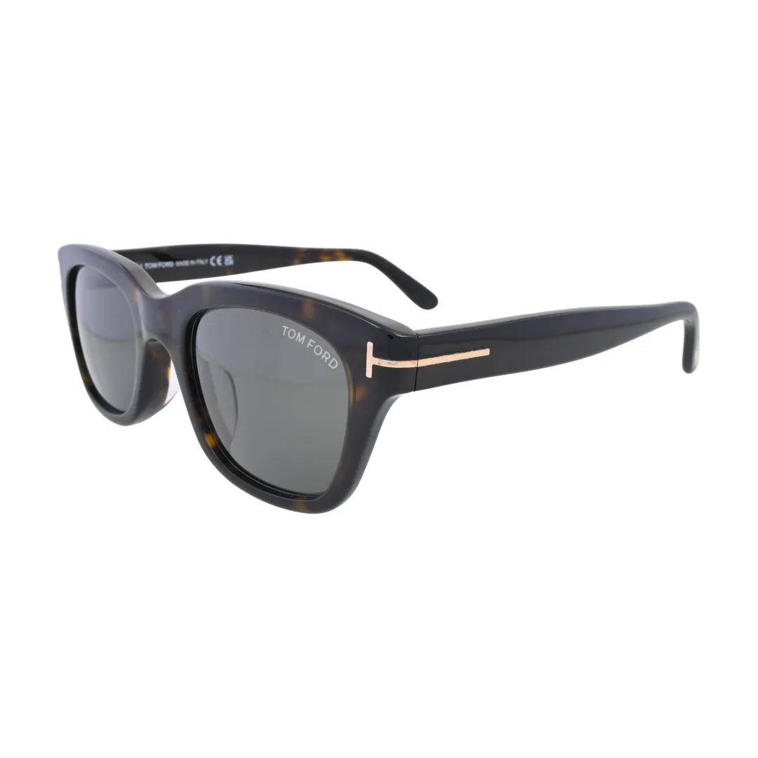 Tom Ford Snowdon TF237 Havana Rectangular Sunglasses side profile